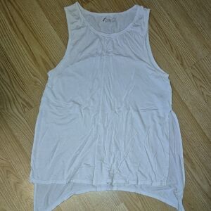 ZYIA Finesse White Side Slit Tank Top